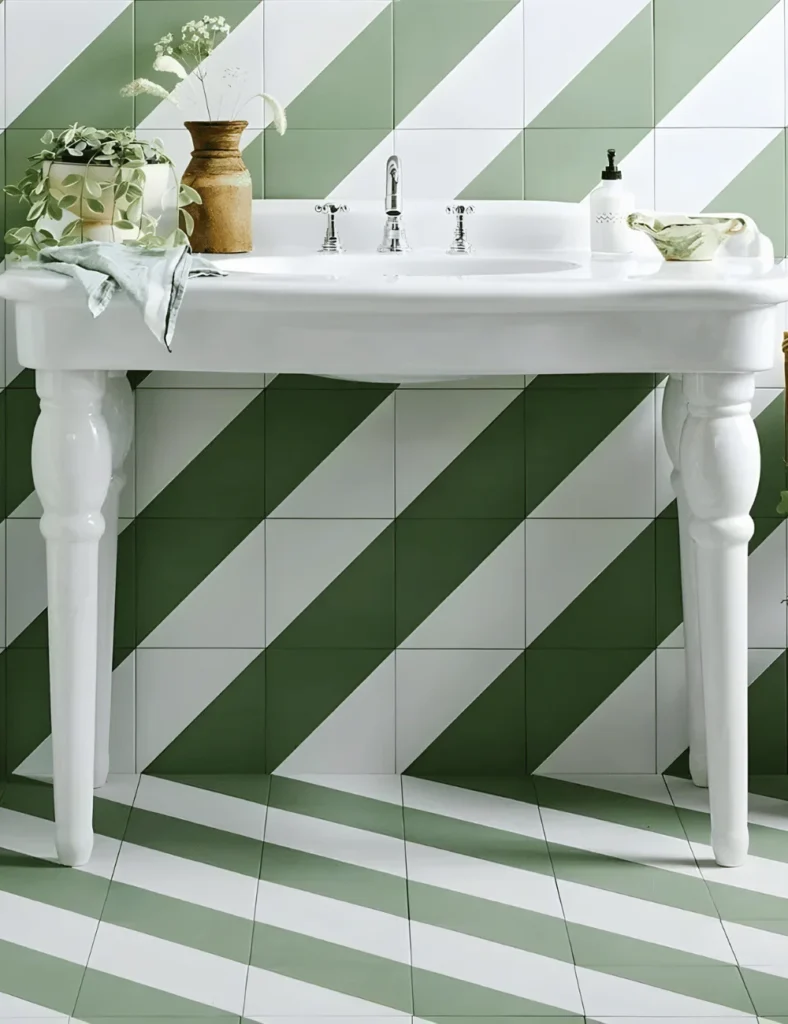 Green Alalpardo Porcelain bathroom tiles