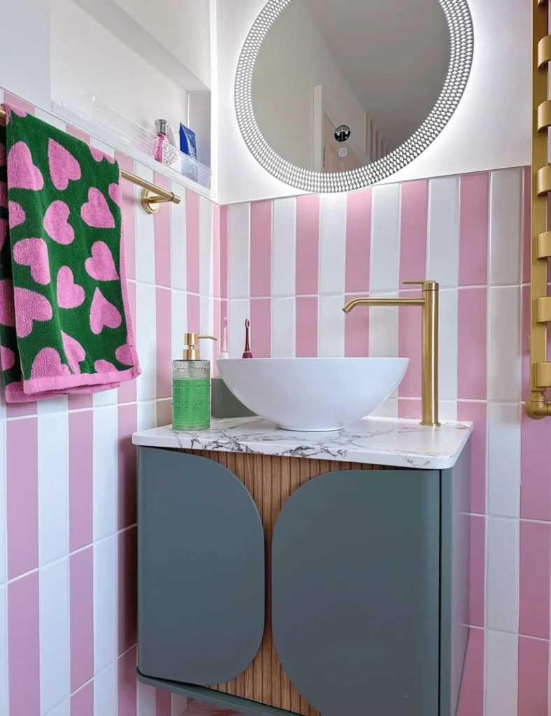 pink modern bathroom design