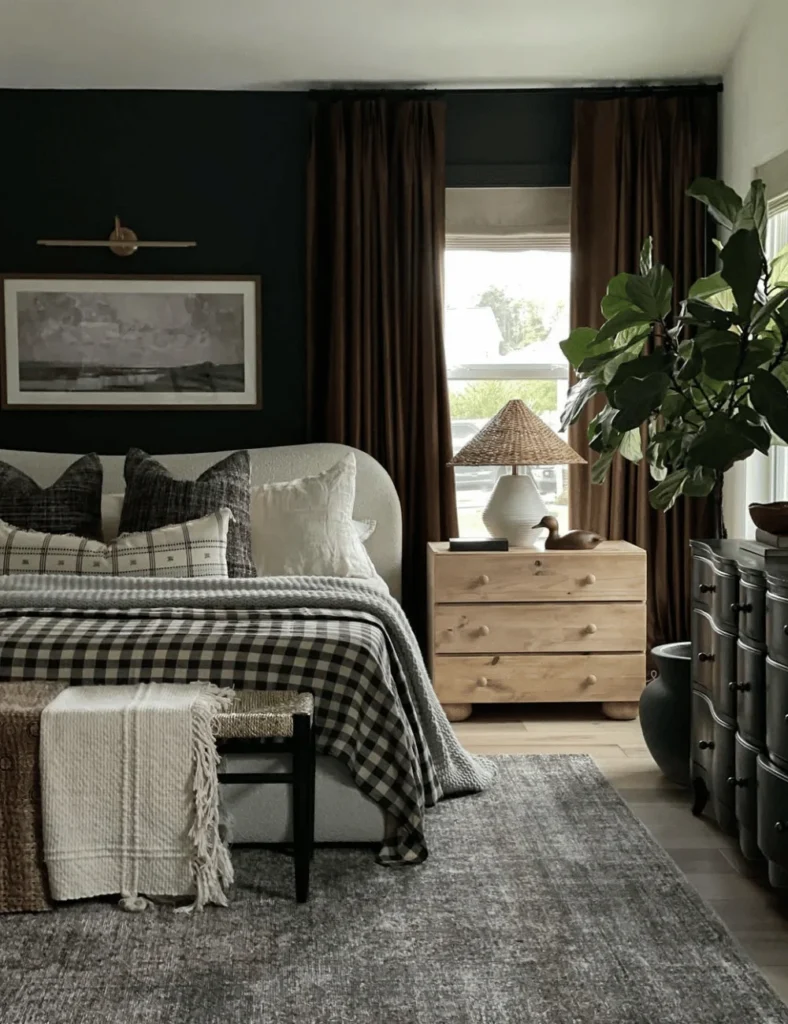 cottagecore dark bedroom idea