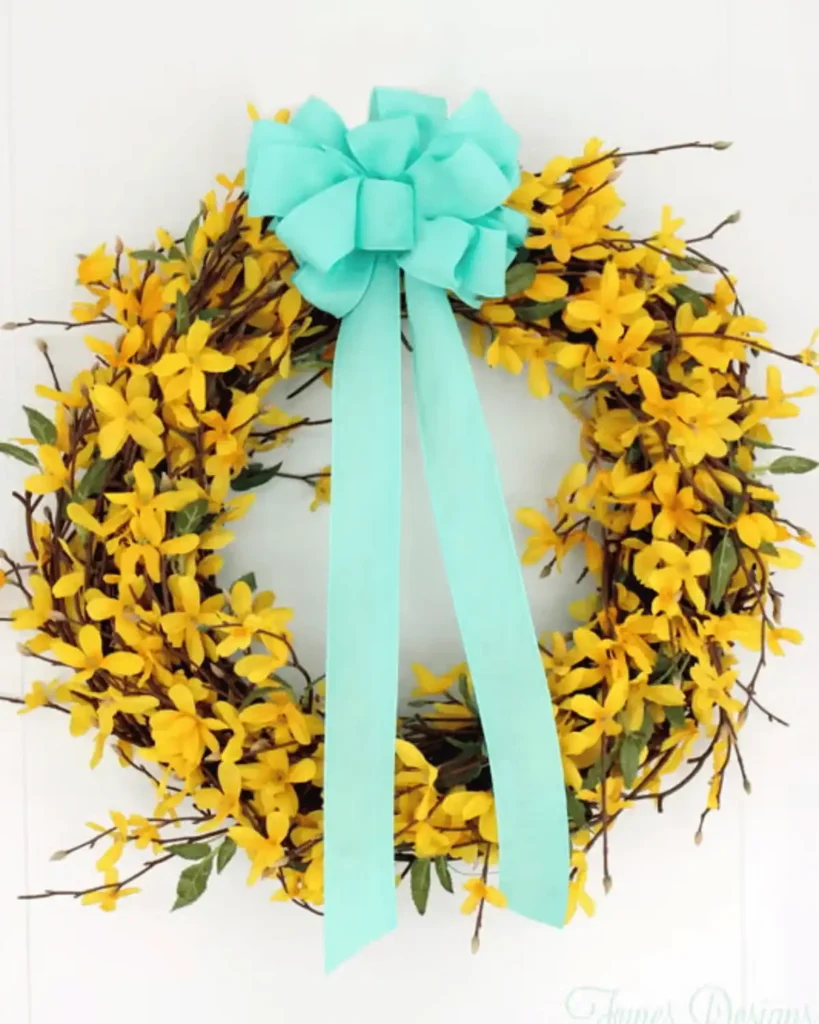 YELLOW FLOWERS SPRING WREATH
