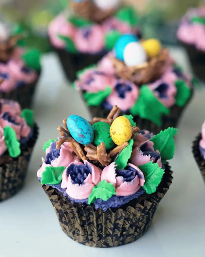 Easter Chocolate Mud Cupcakes