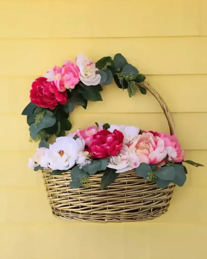 FLORAL BASKET SPRING WREATH