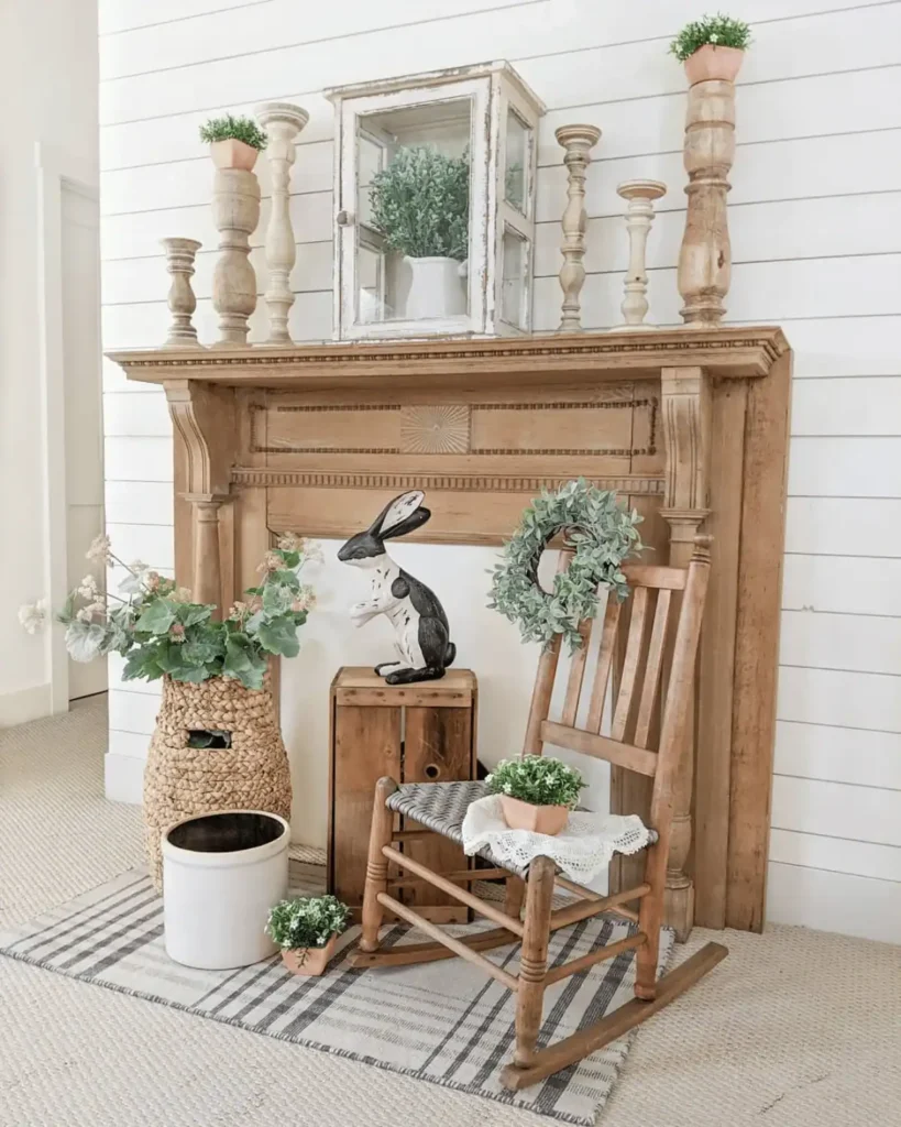 Farmhouse mantel decor