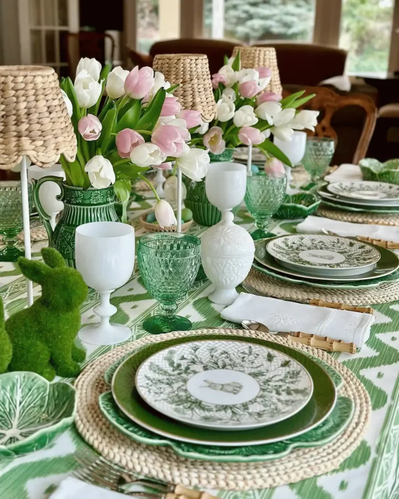 Green tablescape