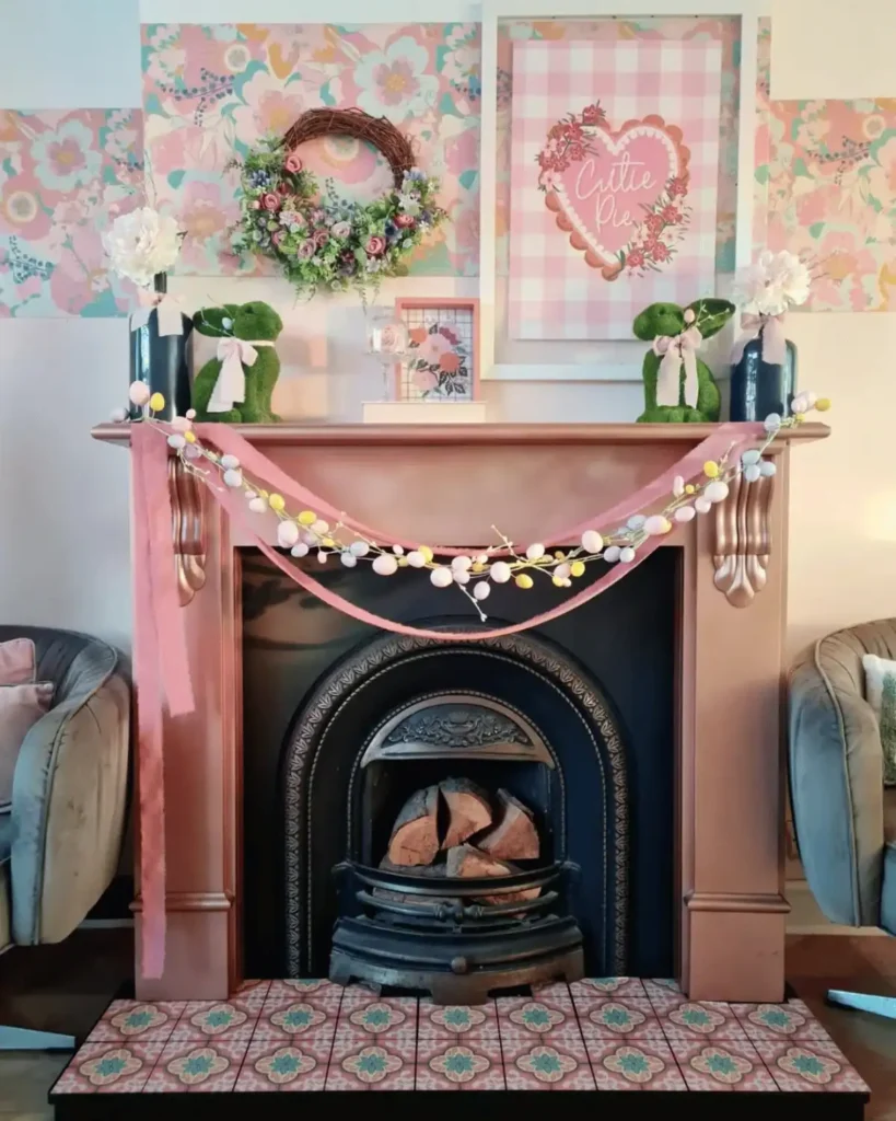 Pink spring mantle design