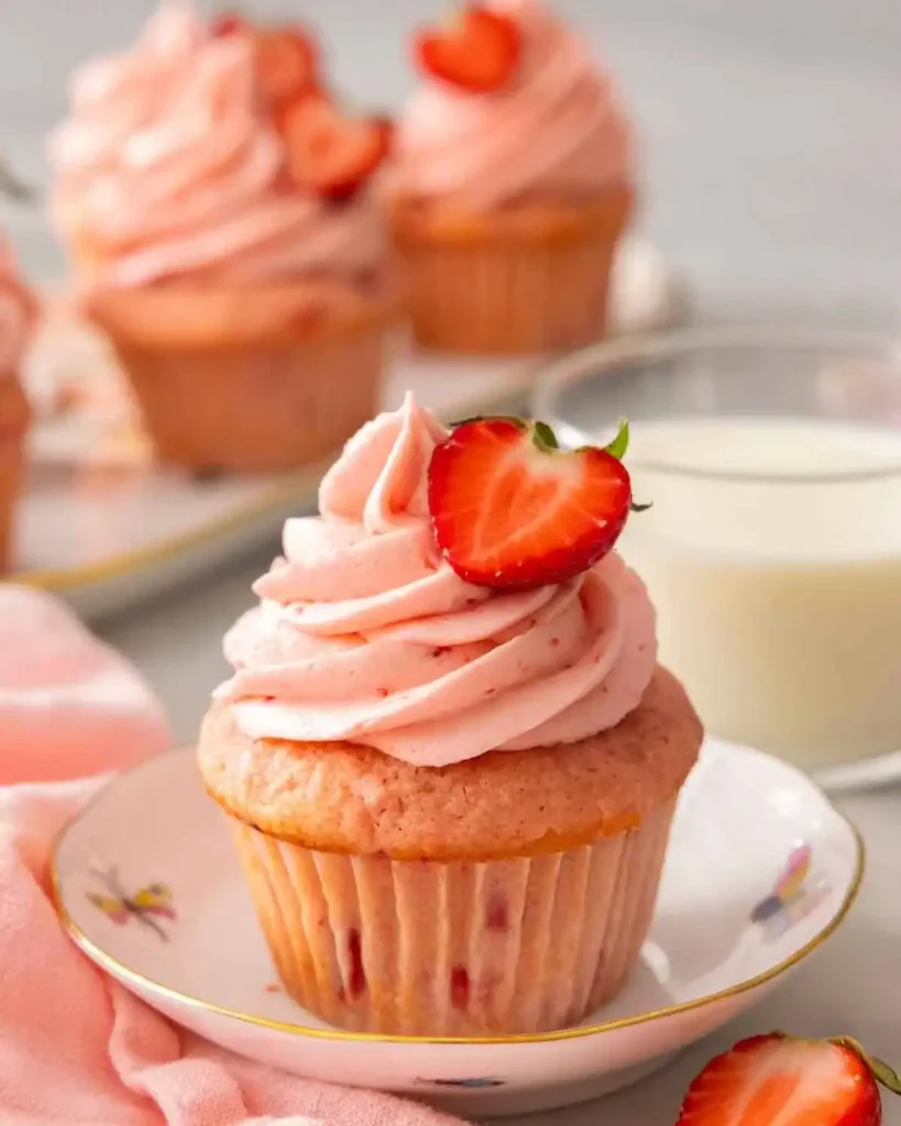 strawberry cupcakes. Valentine's Day Dessert Recipes