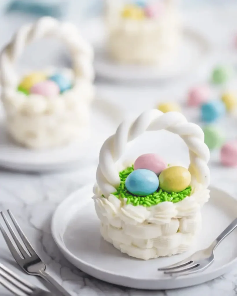 White easter basket cupcake recipe