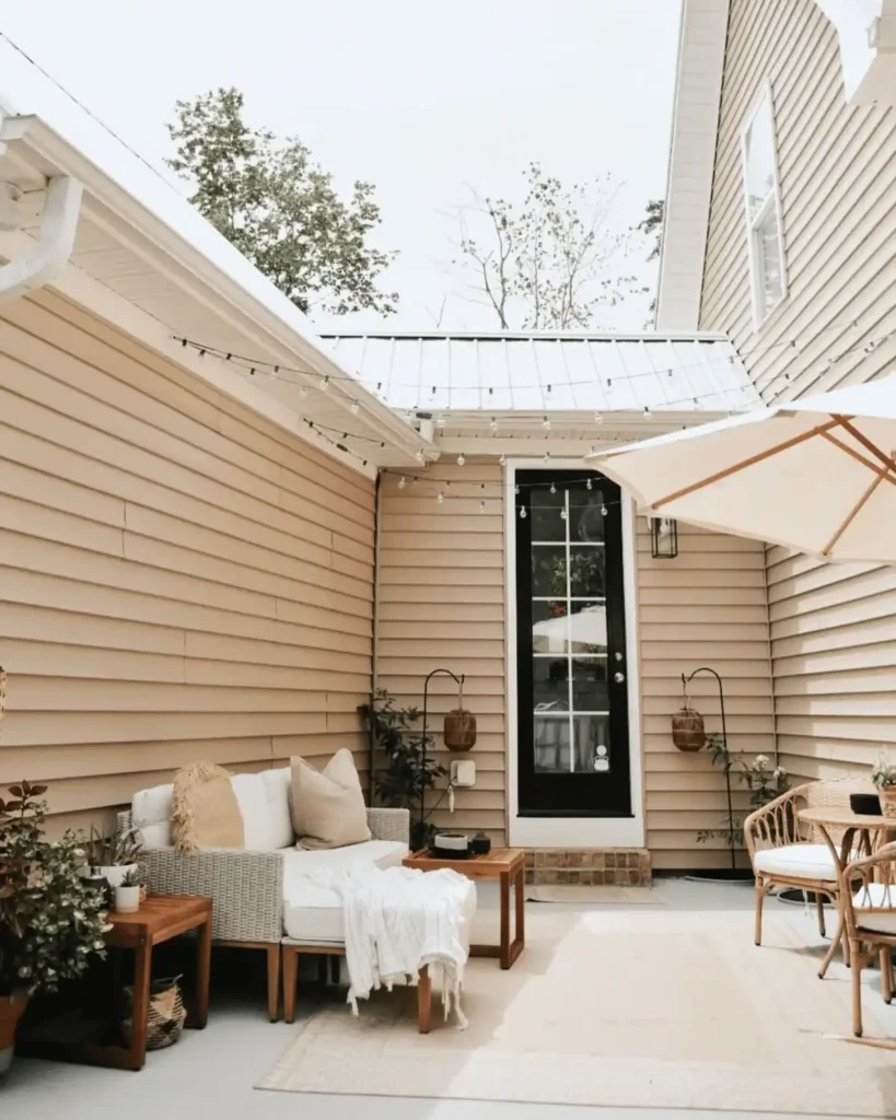 beige minimalist patio idea