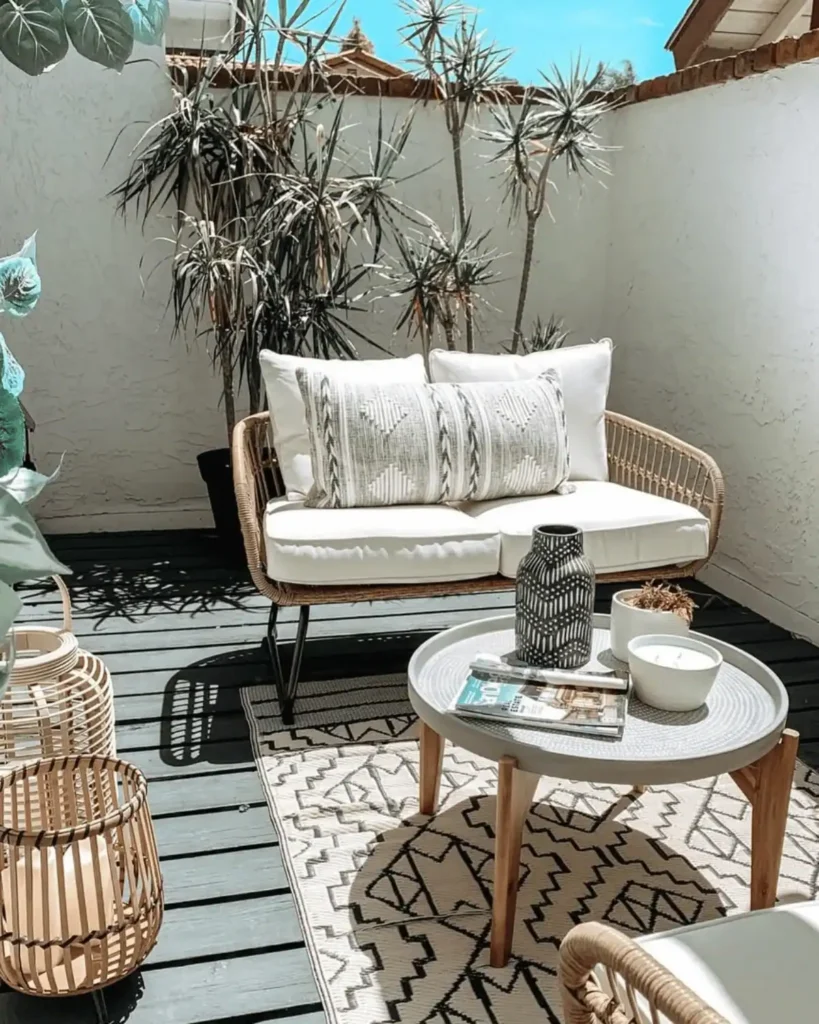 light and airy patio design