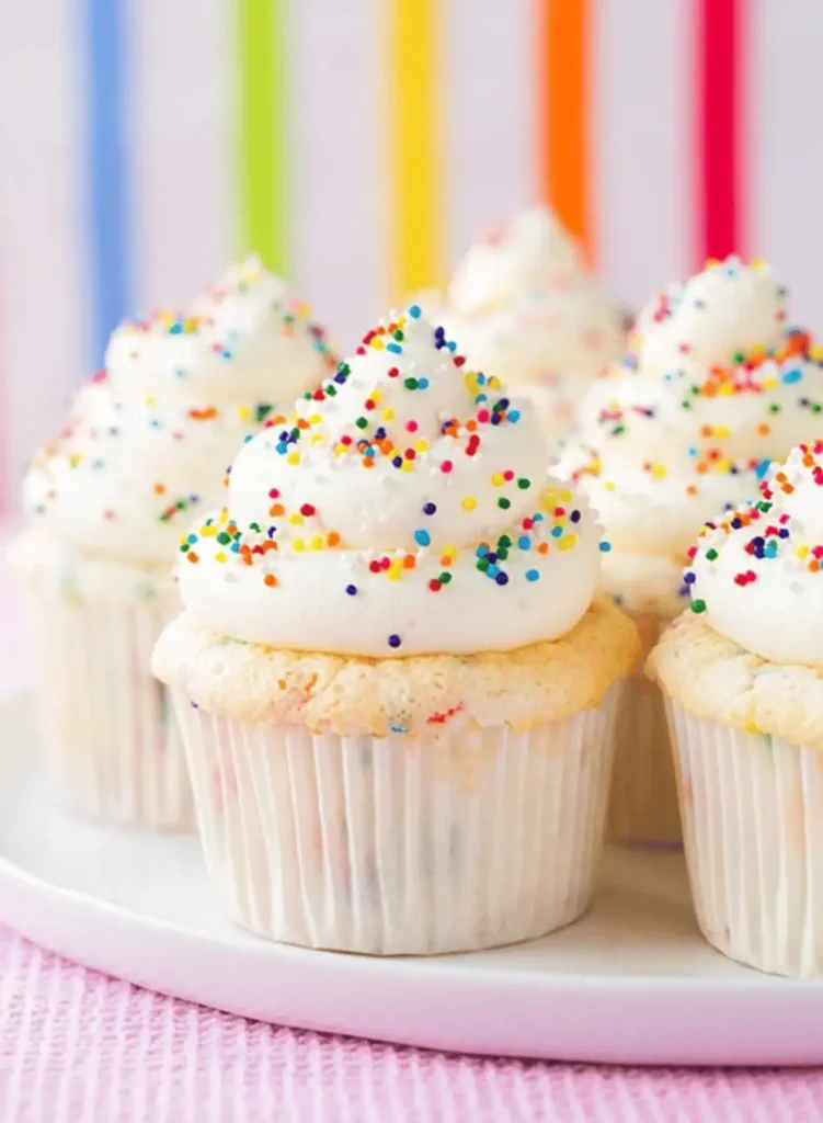 Funfetti angel food cupcakes