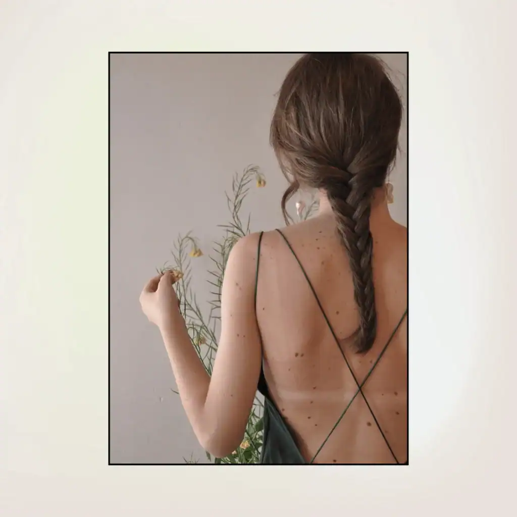 Gentle-woman-in-nightgown-and-with-pigtail
