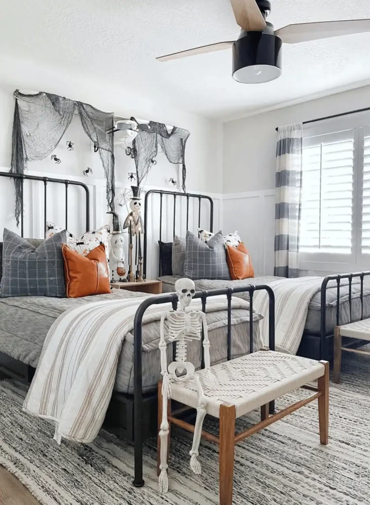 Hang some creepy cloth. kids halloween bedroom ideas