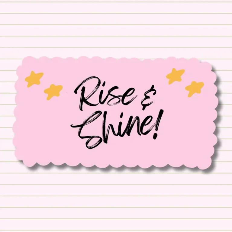 Illustration-of-inside-a-lined-notebook-with-the-words-rise-and-shine