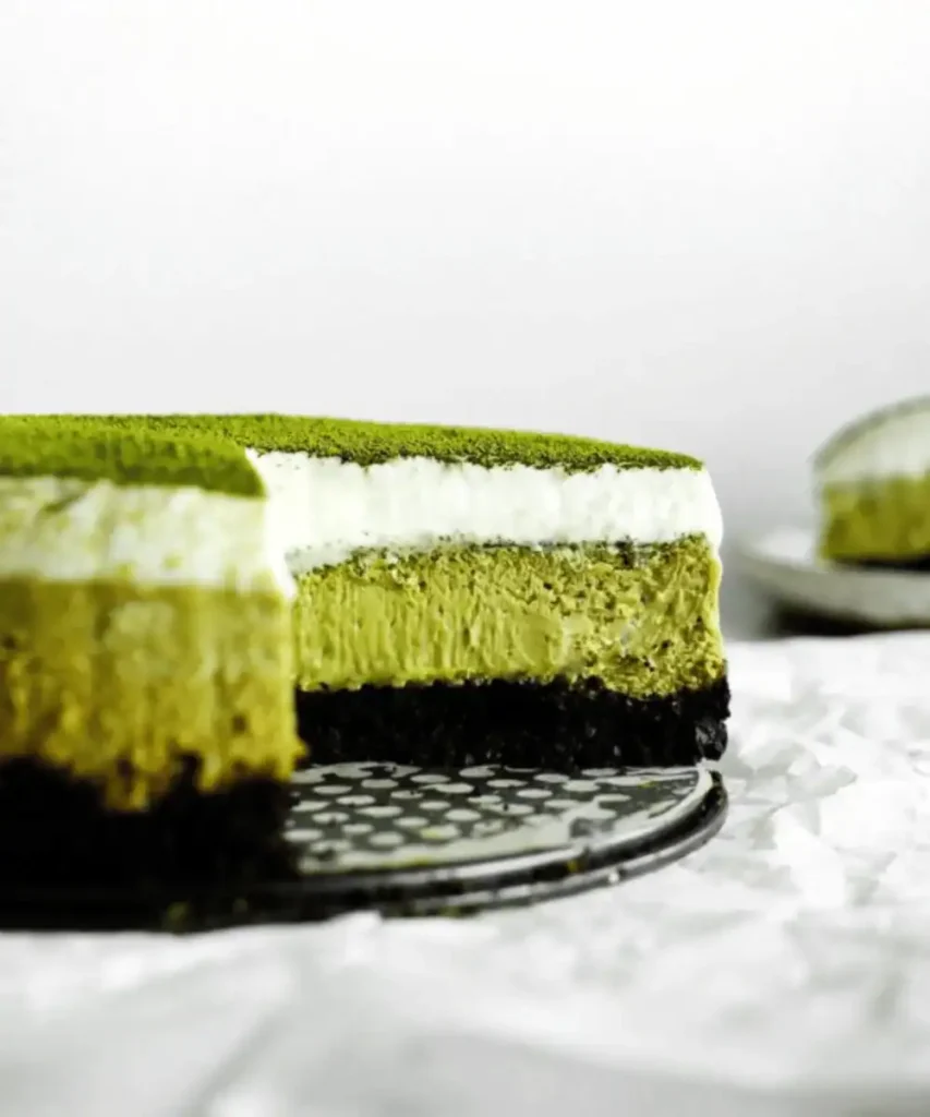 Matcha Cheesecake with Oreo Crust