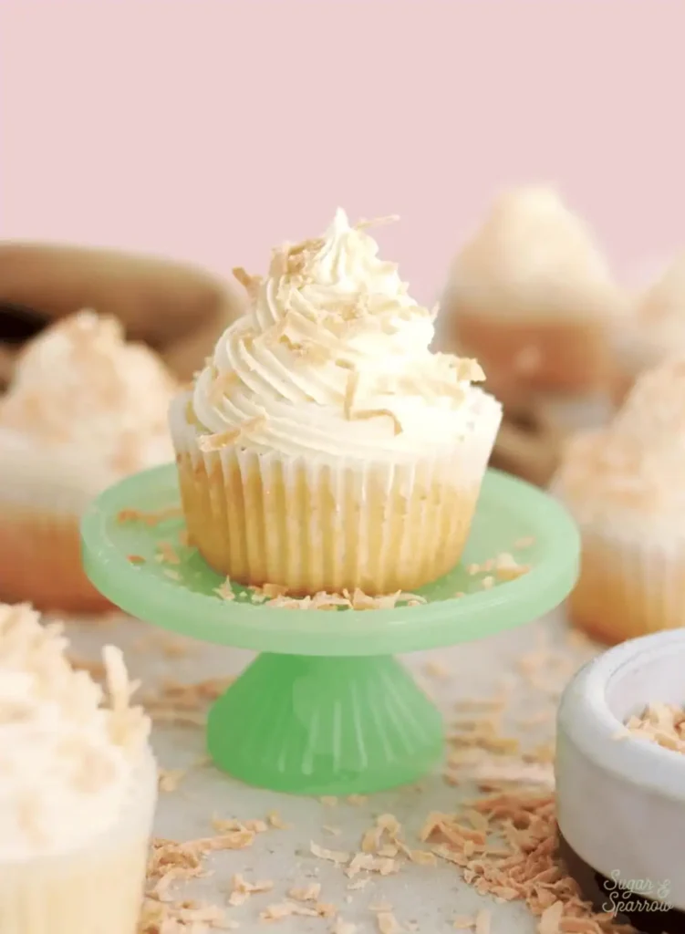 toasted coconut cupcakes. summer cupcake recipes