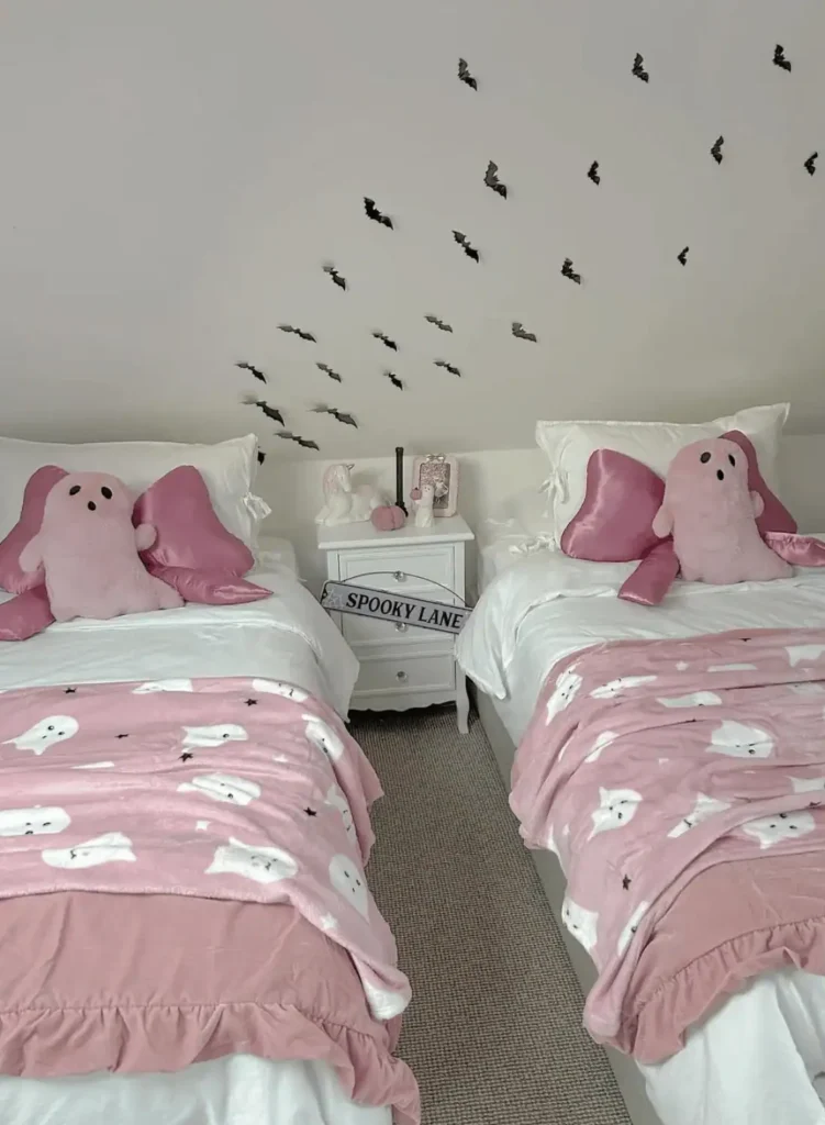Try some pink ghouls. kids halloween bedroom ideas