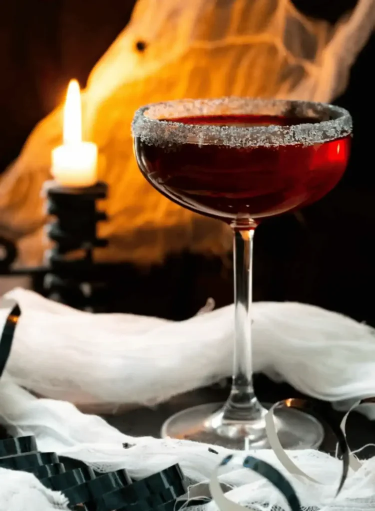 Vampire Margarita Mocktail. halloween mocktail recipes