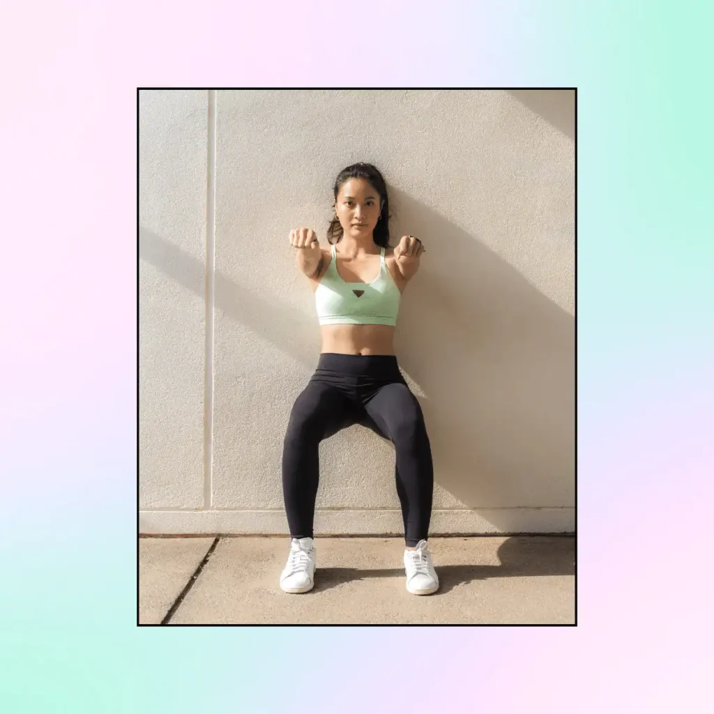 Woman-doing-yoga-exercise-against-a-wall.-Powerful-Gratitude-Affirmations-for-Health-and-Well-being