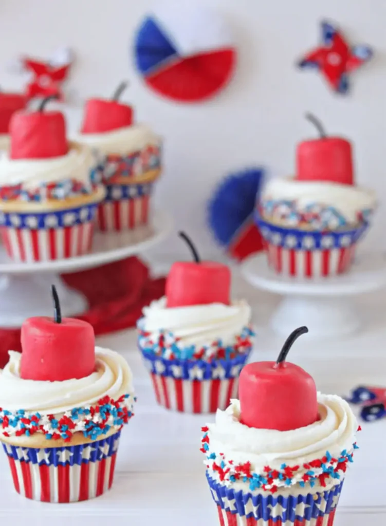 firecracker cupcakes