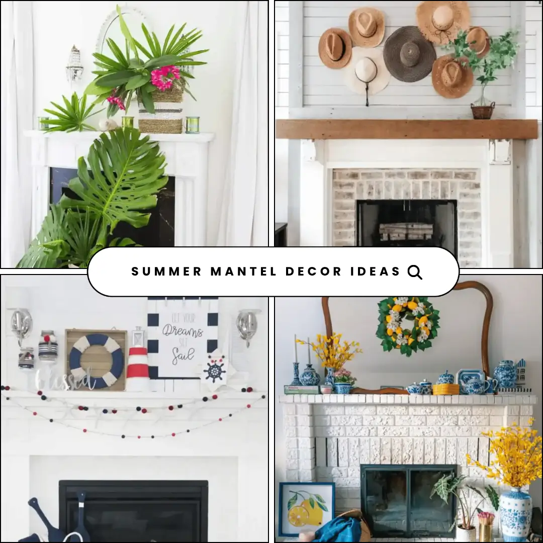 summer mantel decor ideas