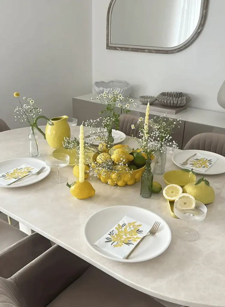 lemon tablescape ideas