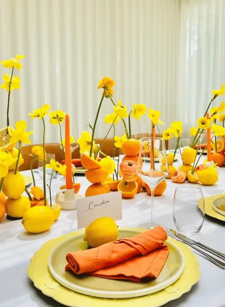 lemon tablescape ideas