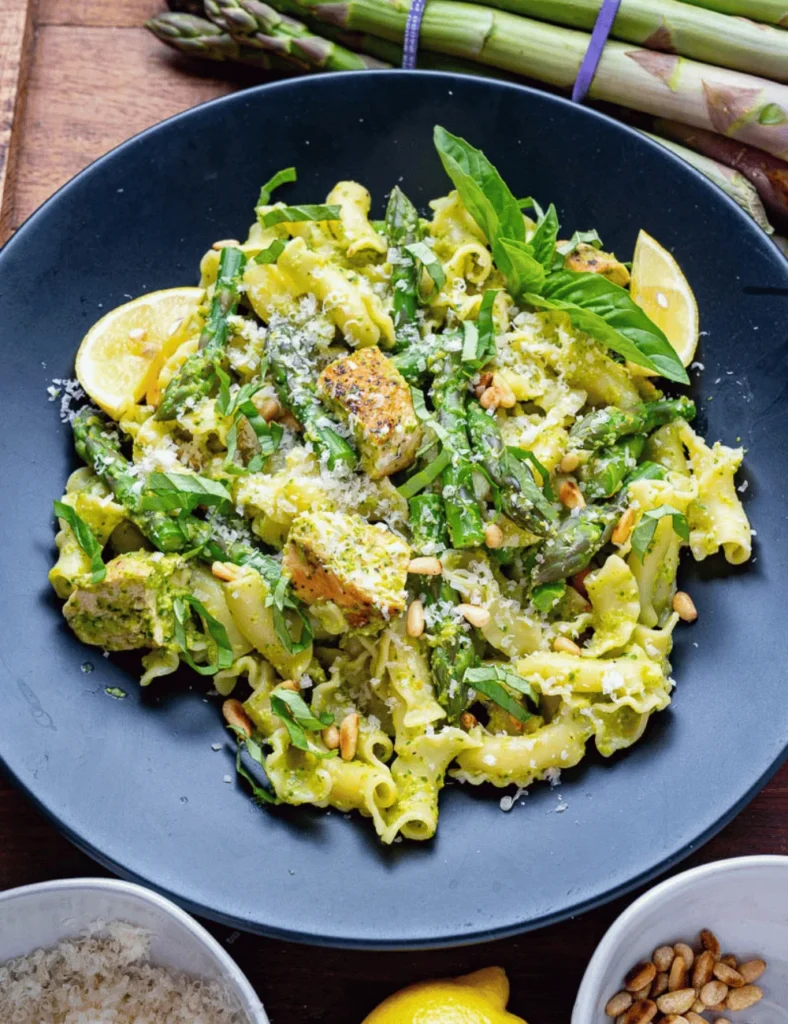 Chicken Asparagus Pesto Pasta. healthy lunch recipes