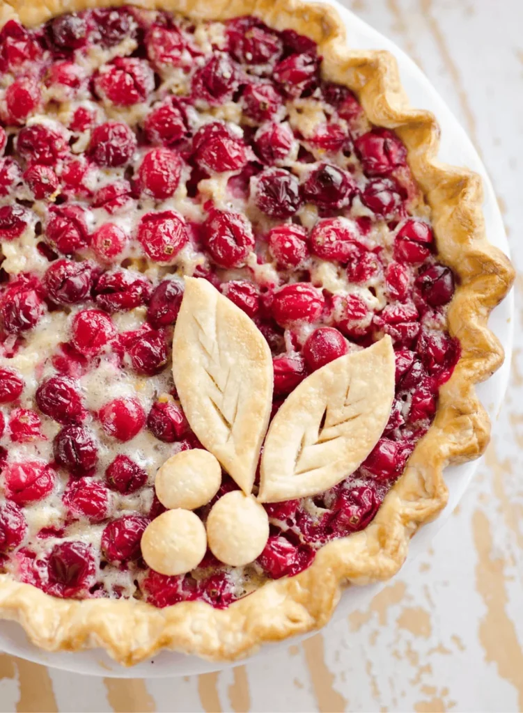 Cranberry Orange Custard Pie