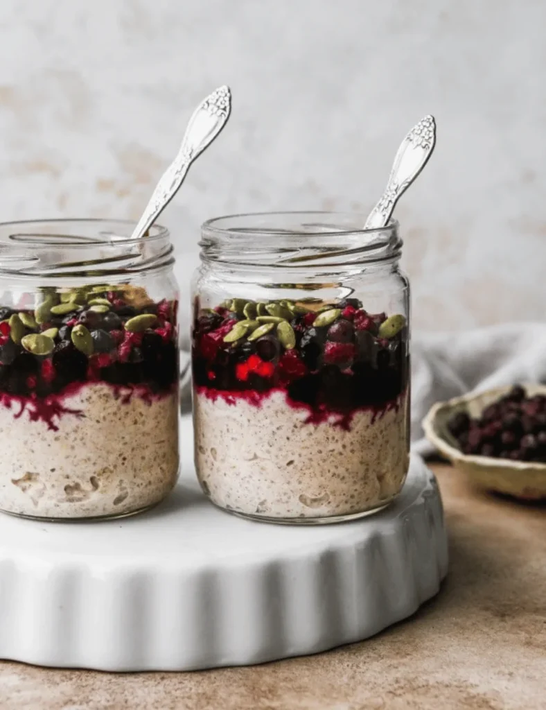 Overnight Oats With Frozen Fruit