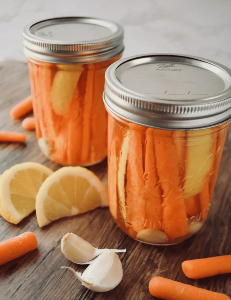 Pickled Carrots with Lemon and Garlic