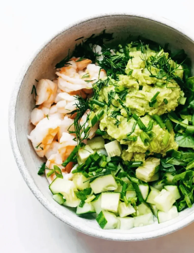 Super Quick Avocado Shrimp Salad. healthy lunch recipes