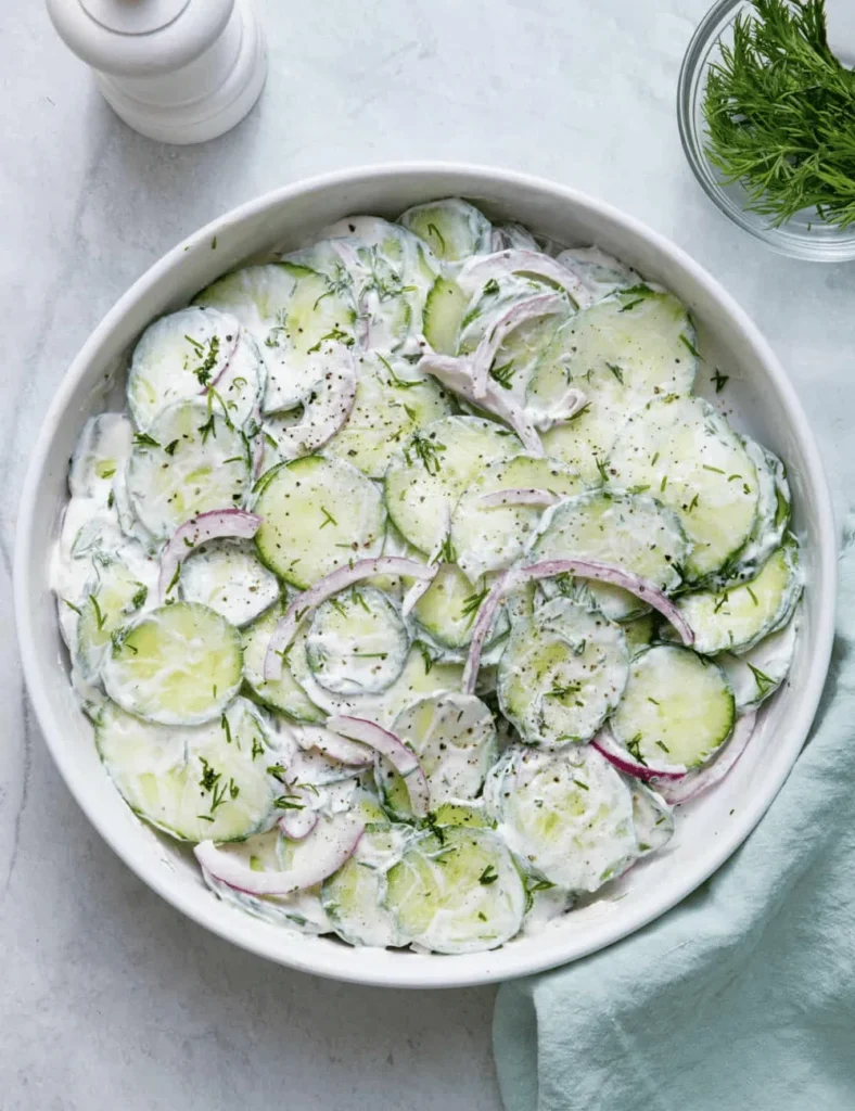 creamy cucumber salad