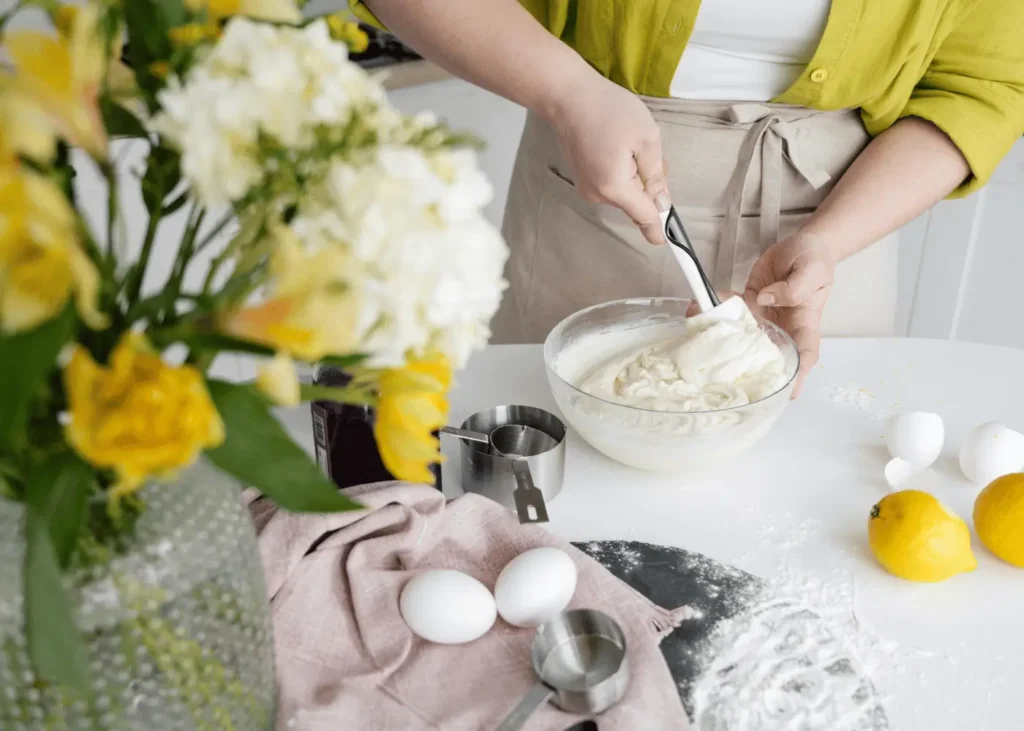 A Person Mixing the Bowl. Rainy day activities