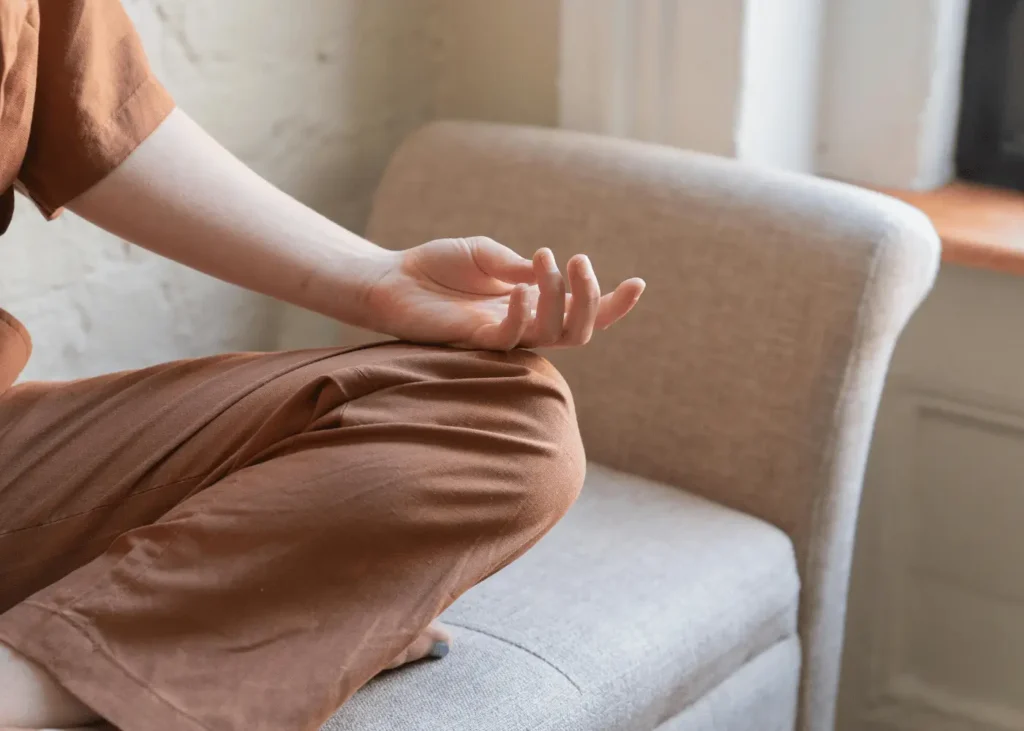 A Person Sitting on the Couch