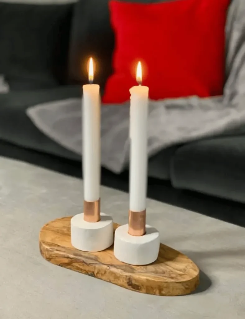 Air Dry Clay Candle Holders