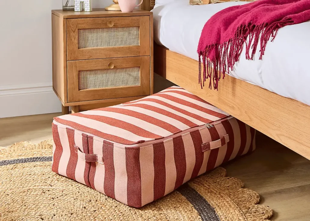 Beatrice Woven Stripe Underbed Storage Bag
