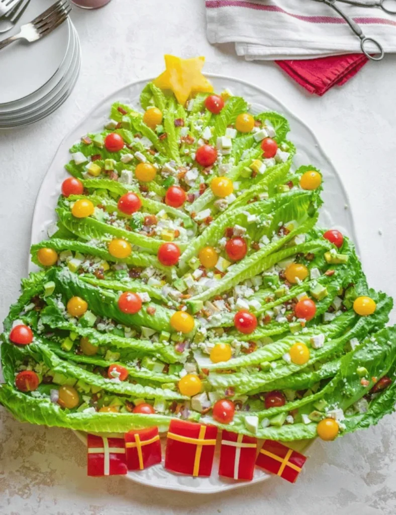 Chicken Cobb “Christmas Tree” Holiday Salad
