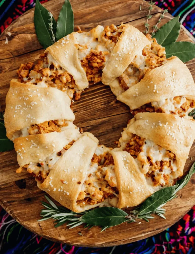 Chorizo and Egg Christmas Wreath