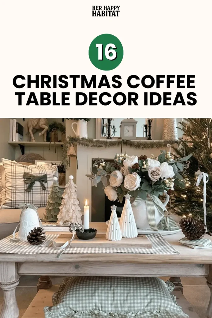 CHristmas coffee table decor ideas