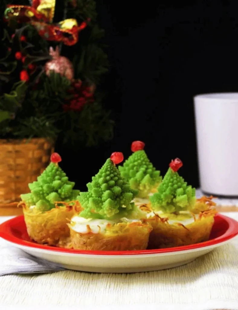Christmas Tree Mini Quiches