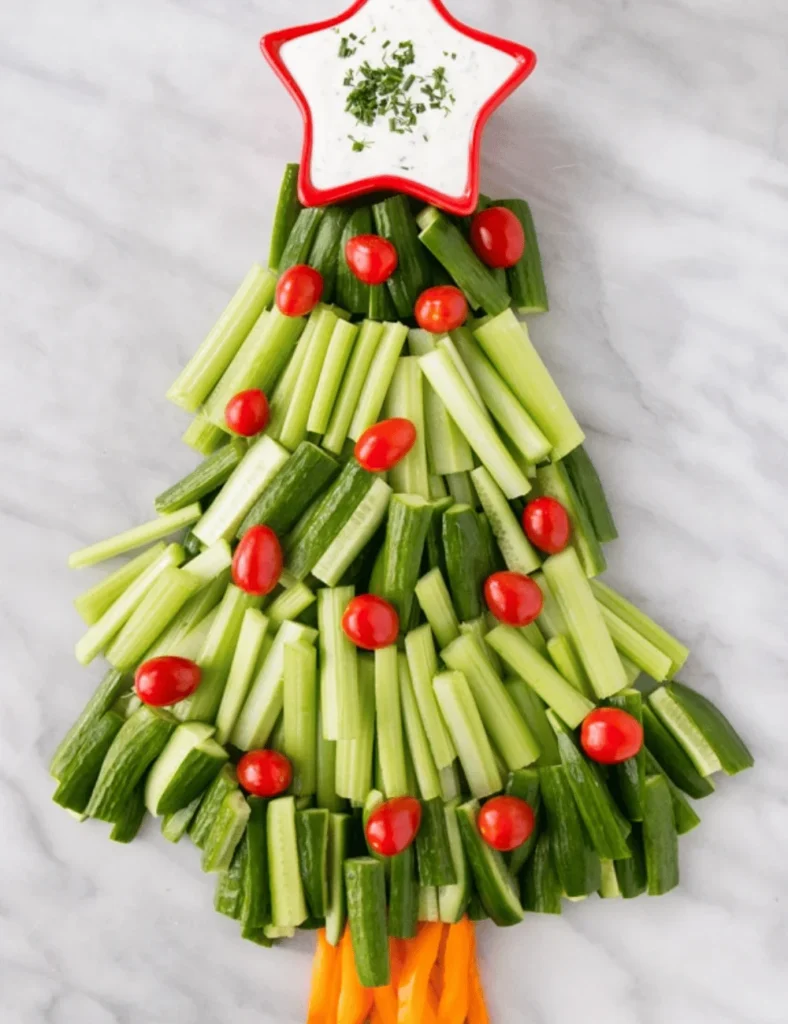 Christmas Tree Veggie Tray (2)