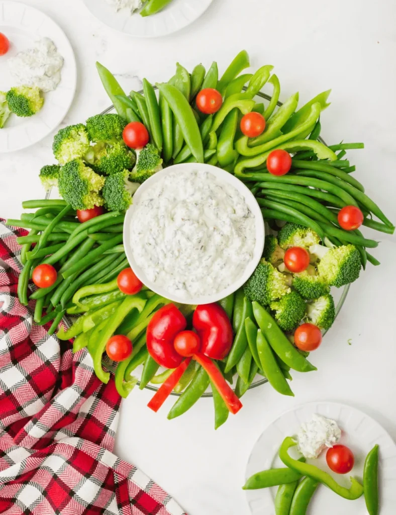 Christmas Wreath Veggie Tray