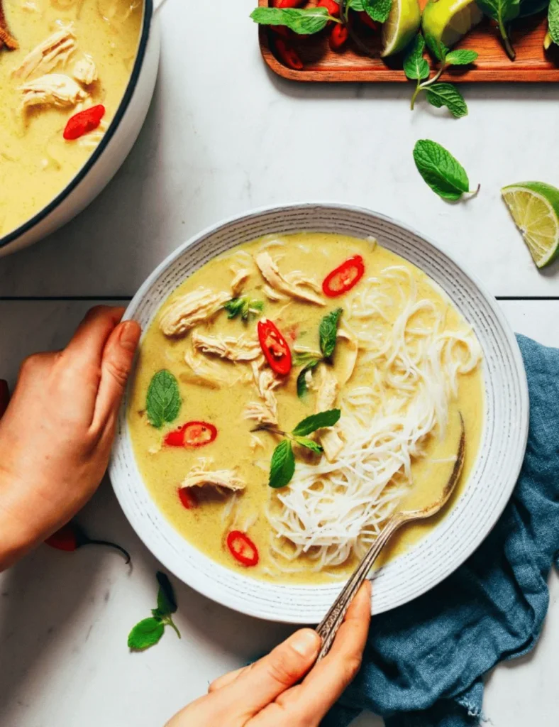 Cozy Thai-Inspired Chicken Noodle Soup. fall dinner recipes