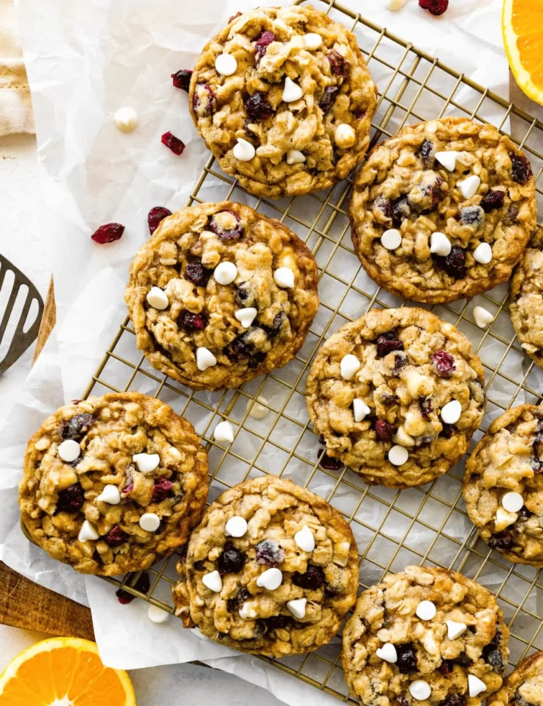 Cranberry Orange White Chocolate Oatmeal Cookies