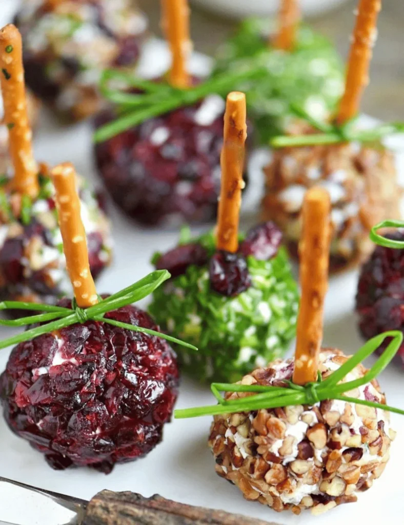Cranberry Pecan Mini Goat Cheese Balls