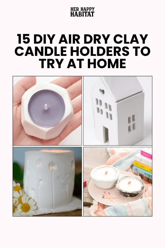 air dry clay candle holders to make
