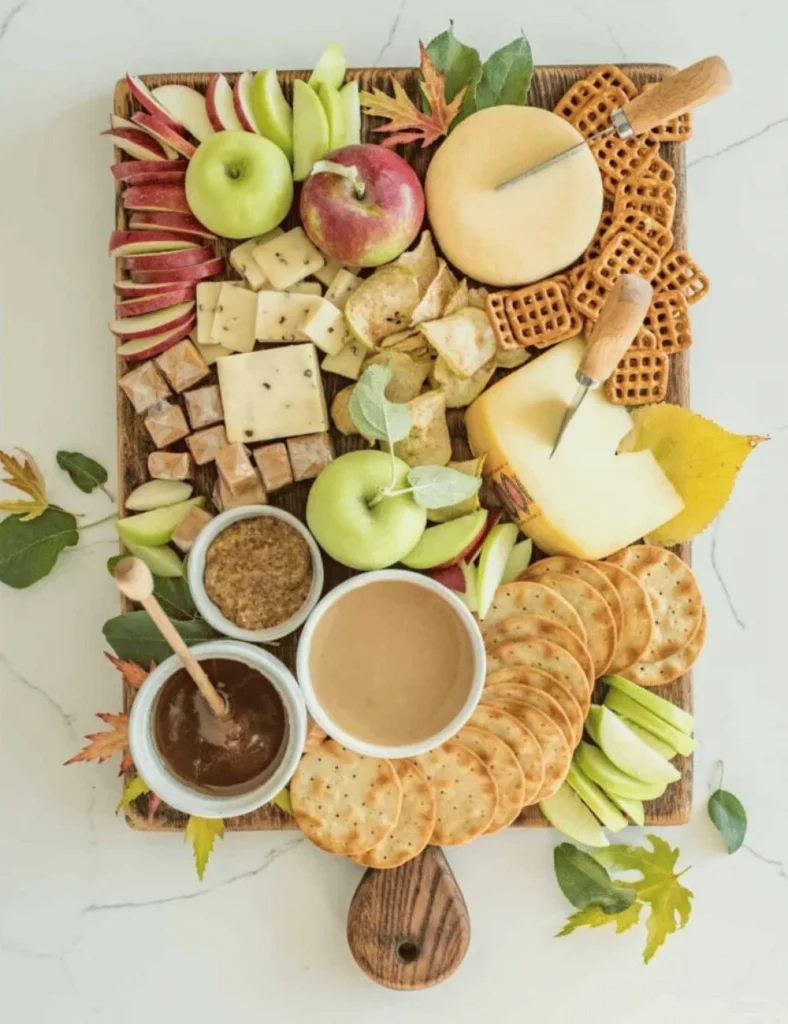 Easy Fall Apple and Cheese Board