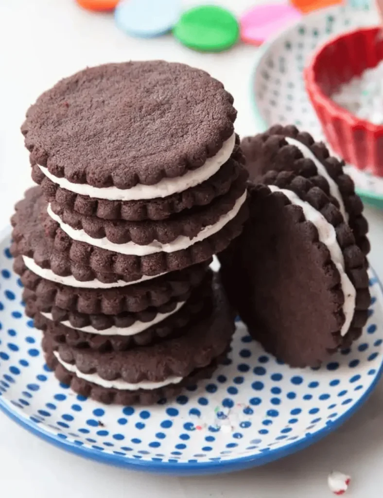 Easy Peppermint Sandwich Cookies