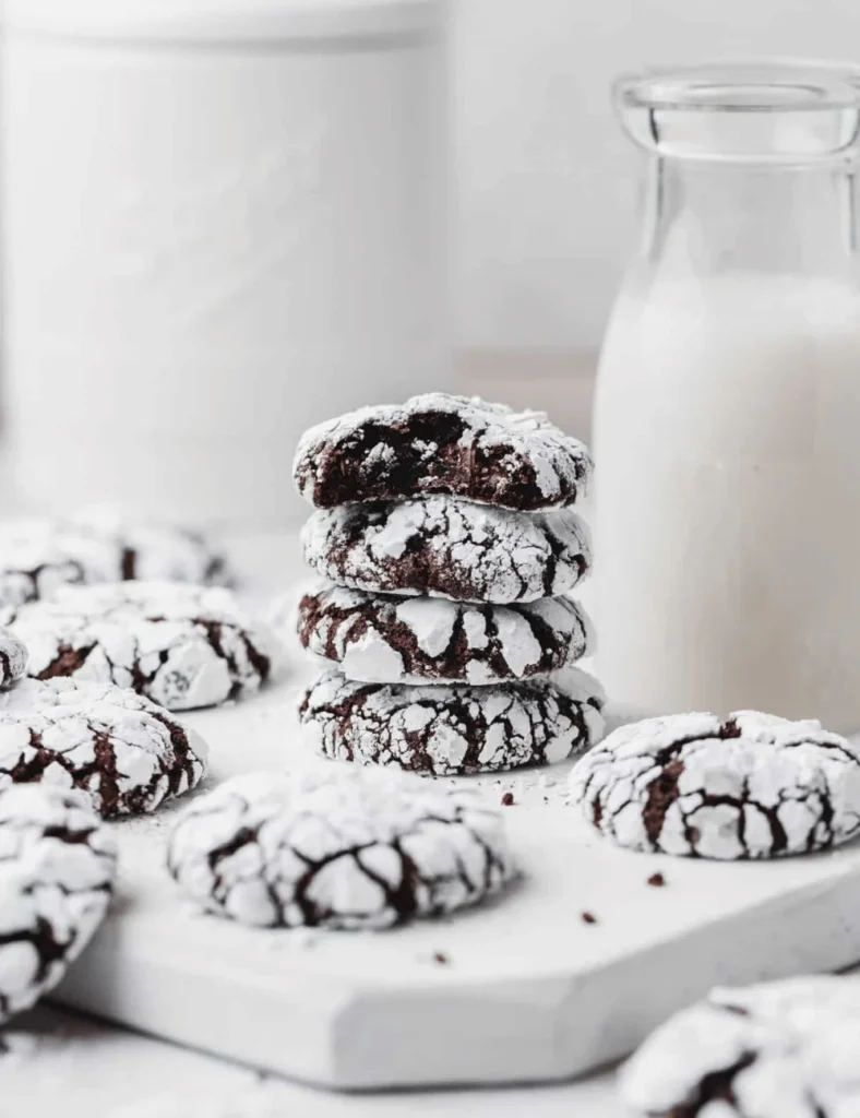 Espresso Chocolate Crinkle Cookies