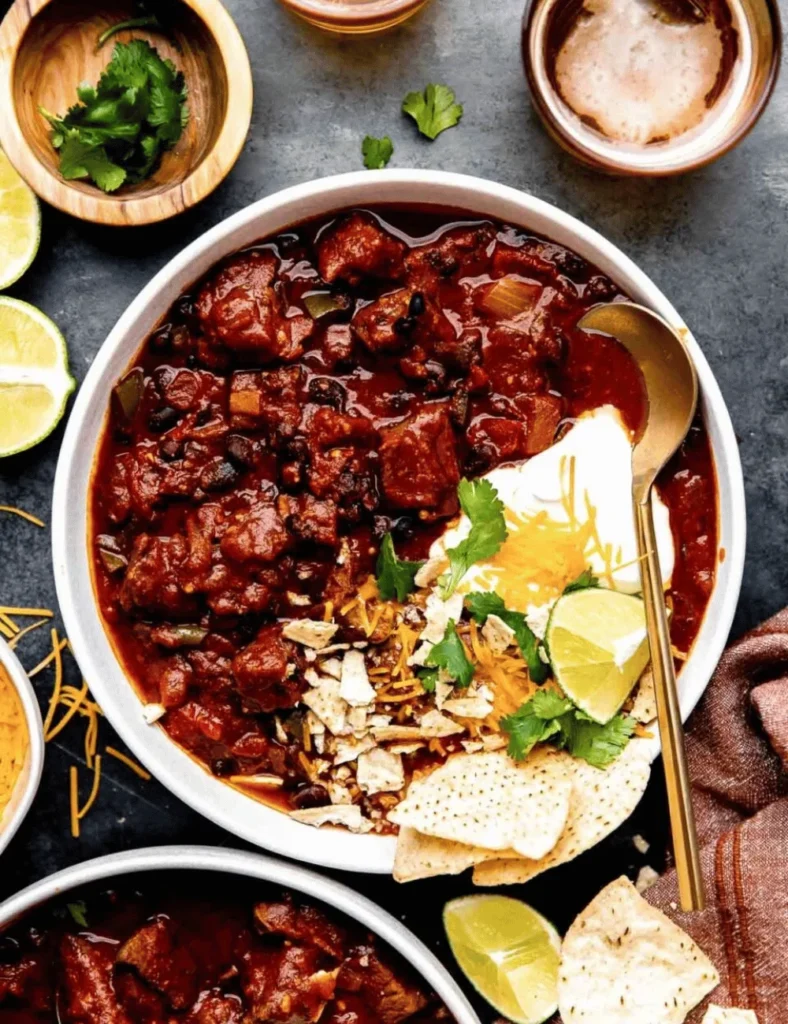 Fall-Apart Tender Braised Beef Chili